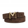 Damengürtel 13mc kaffeebraun Velours