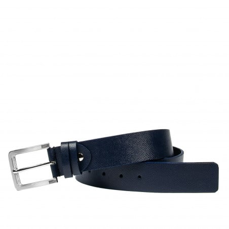 Herren-Gürtel 34b blau safiano