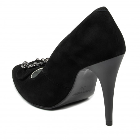 Elegante Damenschuhe 1279 schwarz Antilope
