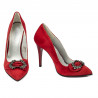 Elegante Damenschuhe 1279 Rot Antilope