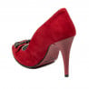 Elegante Damenschuhe 1279 Rot Antilope