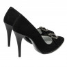 Elegante Damenschuhe 1279 schwarz Antilope