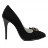 Elegante Damenschuhe 1279 schwarz Antilope