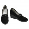 Damen Freizeitschuhe 6011 schwarzes Nubukleder