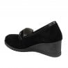 Damen Freizeitschuhe 6011 schwarzes Nubukleder