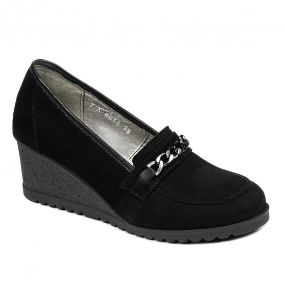 Damen Freizeitschuhe 6011 schwarzes Nubukleder Damen Freizeitschuhe 6011 schwarzes Nubukleder