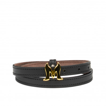 Damengürtel 42cm schwarz Nappa