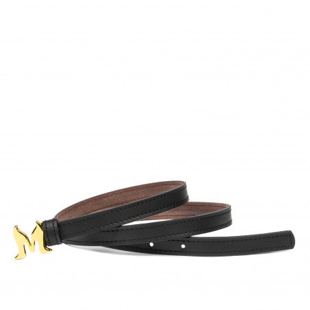 Damengürtel 42cm schwarz Nappa
