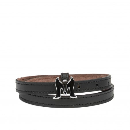 Damengürtel 42-1mc schwarz Nappa