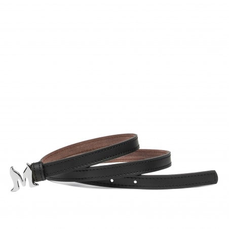 Damengürtel 42-1mc schwarz Nappa