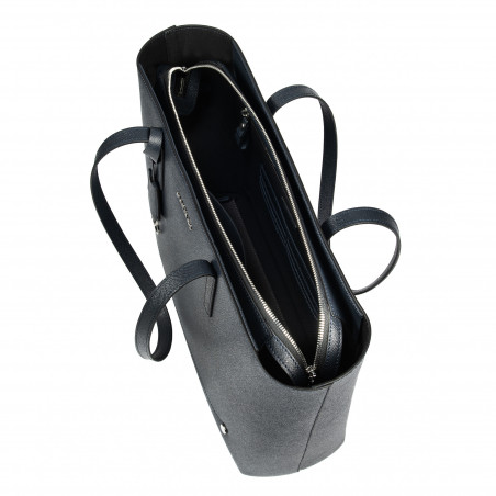 Damentasche Schultertasche 034g 01 Indigo Safiano