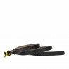 Damen Gürtel 42mc Schwarz Kaviar