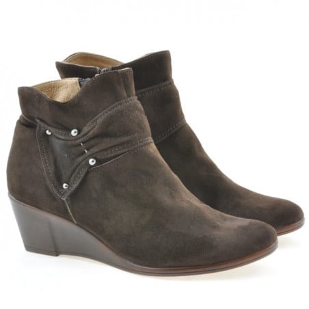 Damenstiefel 242 Kaffee Veloursleder