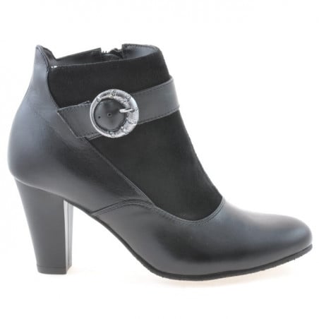 Damenstiefel 1123 schwarz kombiniert