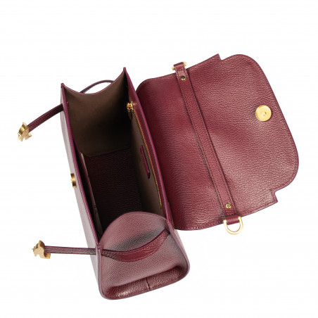 Damenschultertasche 033g burgundy