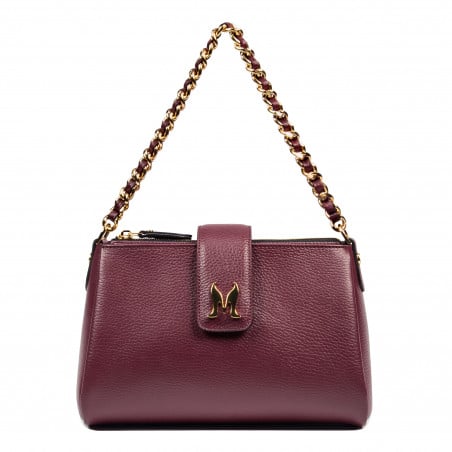 Damentasche Schultertasche 003g burgundy
