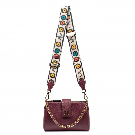 Damentasche Schultertasche 003g burgundy
