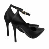 Elegante Damenschuhe 1311 schwarzer Satin