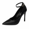 Elegante Damenschuhe 1311 schwarzer Satin