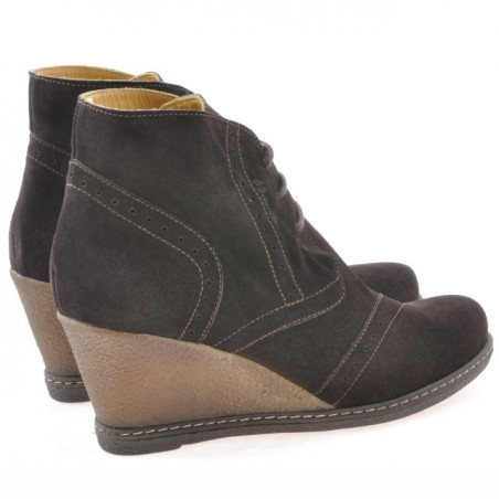 Damenstiefeletten 3230-1 Kaffee Velours