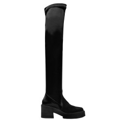 Damenstiefel 3405 kombiniert schwarzer Nubuk