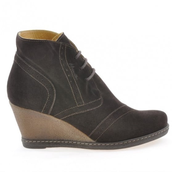 Damenstiefeletten 3230-1 Kaffee Velours Damenstiefeletten 3230-1 Kaffee Velours
