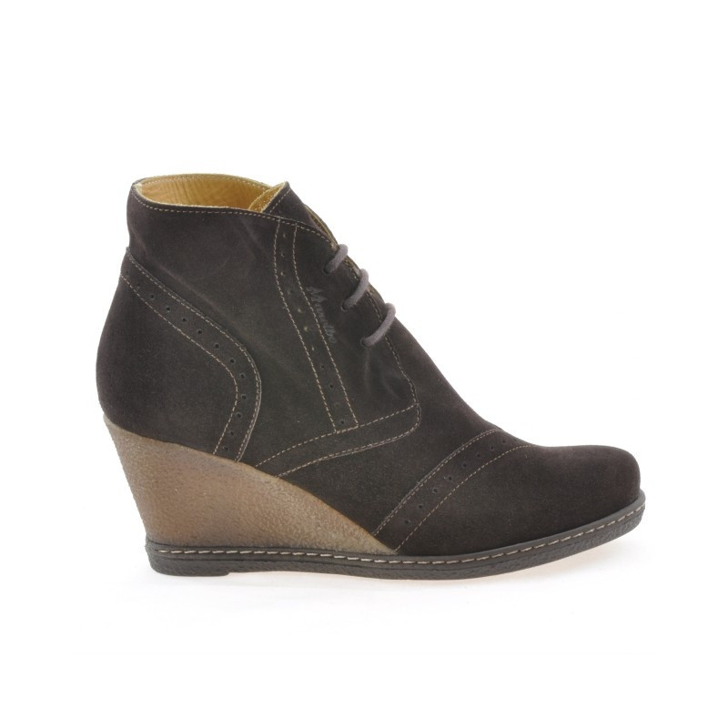 Damenstiefeletten 3230-1 Kaffee Velours