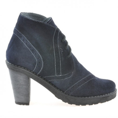 Damenstiefeletten 3230 indigo Veloursleder