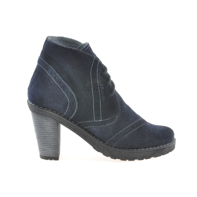 Damenstiefeletten 3230 indigo Veloursleder