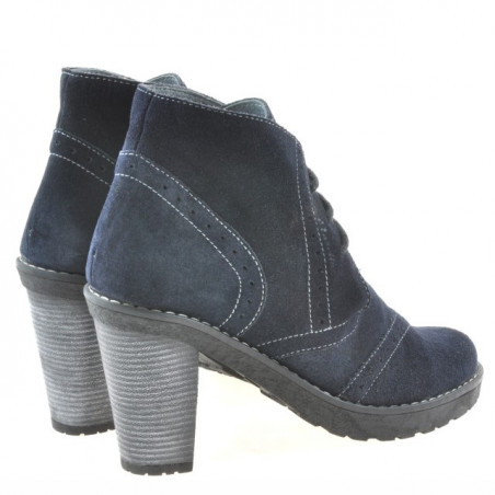 Damenstiefeletten 3230 indigo Veloursleder
