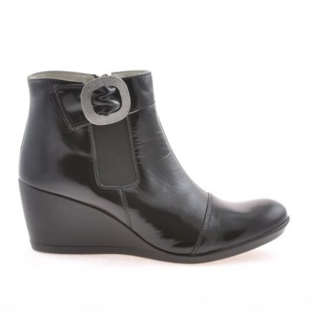 Damen Stiefeletten 238 schwarzer Lack