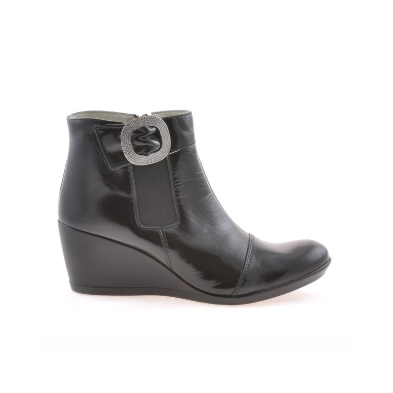 Damen Stiefeletten 238 schwarzer Lack