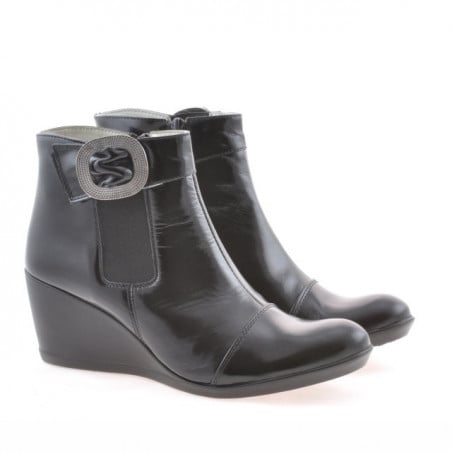 Damen Stiefeletten 238 schwarzer Lack
