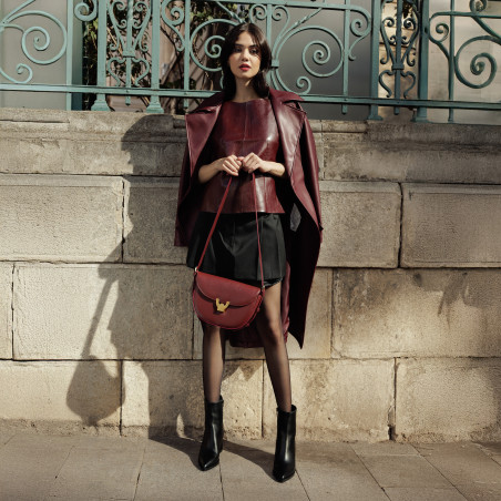 Damen-Umhängetasche 035g burgundy