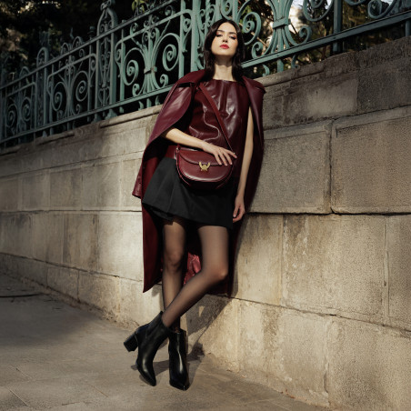 Damen-Umhängetasche 035g burgundy