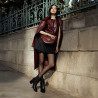 Damen-Umhängetasche 035g burgundy