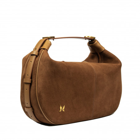 Damentasche Handtasche 038g Wildleder Braun