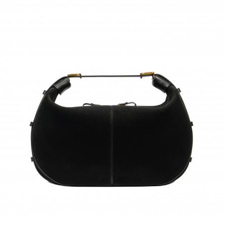 Damentasche Hand 038g Wildleder schwarz