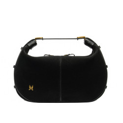 Damentasche Hand 038g Wildleder schwarz