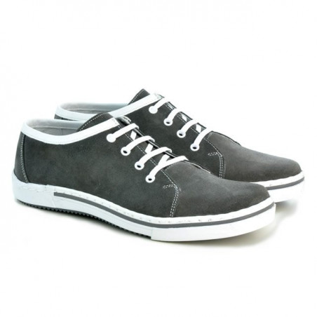 Herrenschuhe casual/sport 722 grau Velours