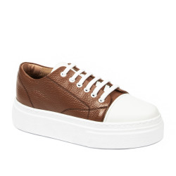 Damen Sneakers 6083 braun kombiniert
