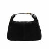 Damentasche Handtasche 037g Wildleder Schwarz