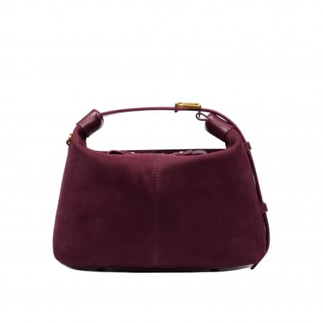 Damentasche Handtasche 037g Wildleder Bordeaux