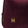 Damentasche Handtasche 037g Wildleder Bordeaux