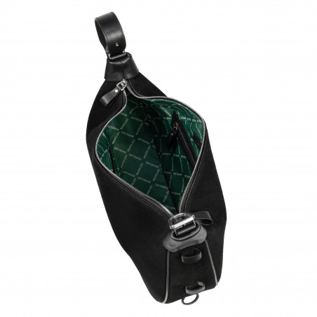 Damentasche Handtasche 038g 01 Wildleder schwarz