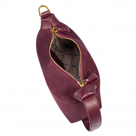 Damentasche Handtasche 037g Wildleder Bordeaux