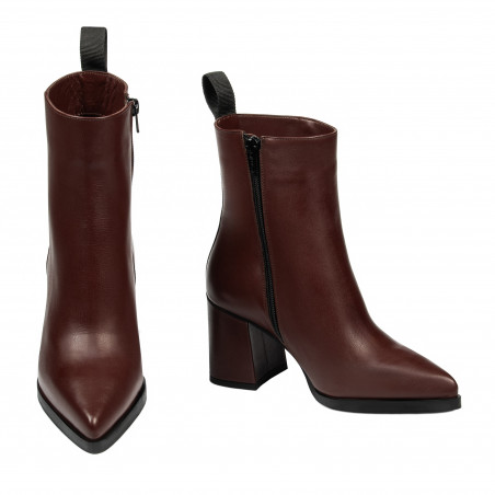 Damen-Stiefeletten mit Absatz 1401 braun