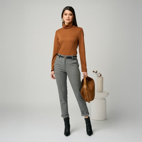 Damentasche Handtasche 038g Wildleder Braun lifestyle
