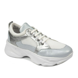 Damen Sportschuhe 6038 in Blau-Perlmutt-Kombination.