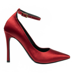 Elegante Damenschuhe 1311 roter Satin